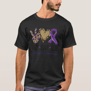 Camiseta El amor por la paz cura el leopardo Alzheimer