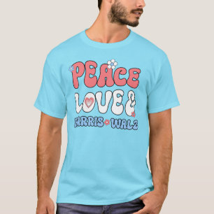 Camiseta El amor por la paz y el estilo hippie de Harris Wa