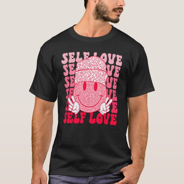 Camiseta El amor propio retro de San Valentín tiembla la ca (Anverso)