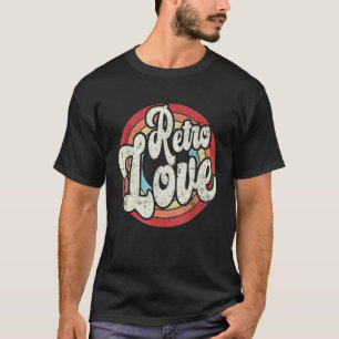 Camiseta El amor retro angustia el funky vintage círculo ar