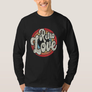 Camiseta El amor retro angustia el funky vintage círculo ar