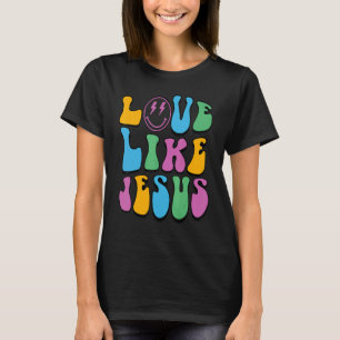 Camiseta El amor retro como Jesús Cara feliz Estética Trend