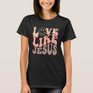 Camiseta El amor retro como Jesús Cara feliz Estética Trend