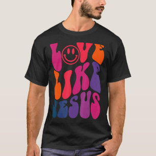 Camiseta El amor retro como Jesús Dios religioso Palabra cr