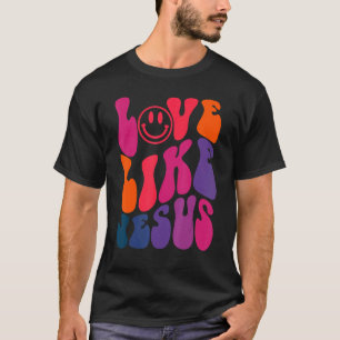 Camiseta El amor retro como Jesús Dios religioso Palabra cr