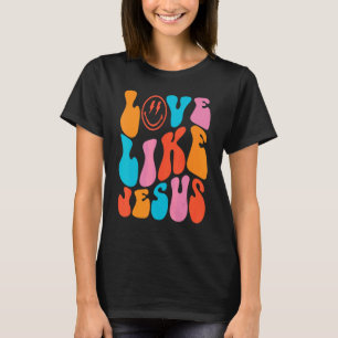 Camiseta El amor retro como Jesús Dios religioso Palabra cr