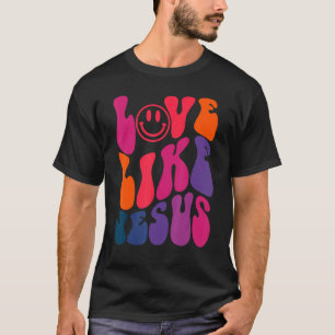 Camiseta El amor retro como Jesús Dios religioso Palabra cr