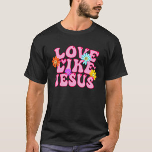 Camiseta El amor retro como Jesús Feliz Cara Preppy Estétic