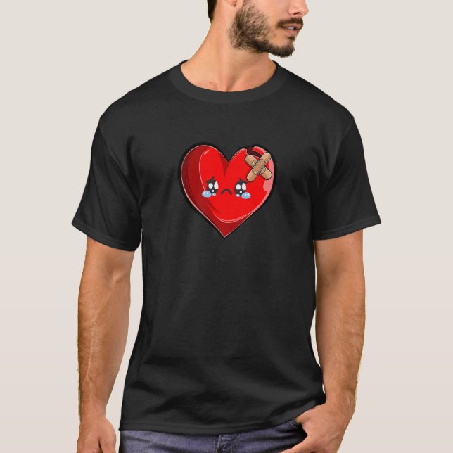 Camiseta El amor roto con el corazón entristece las mujeres (Anverso)