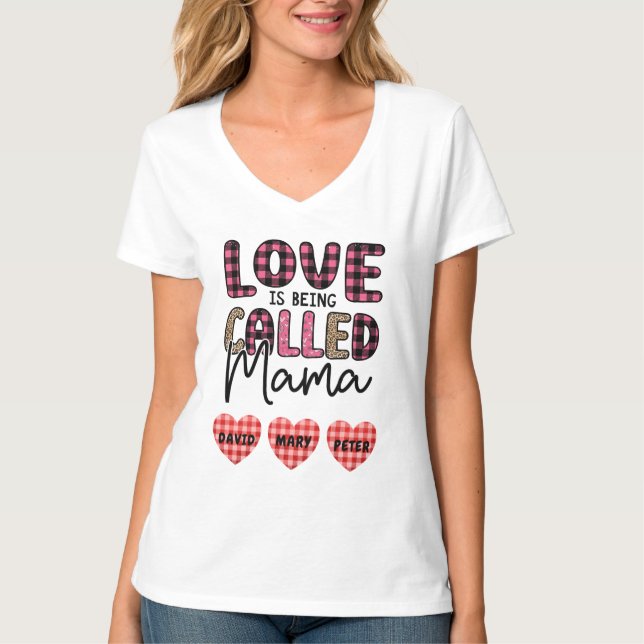 Camiseta El amor se llama mamá, regalo de mamá Personalizab (Anverso)