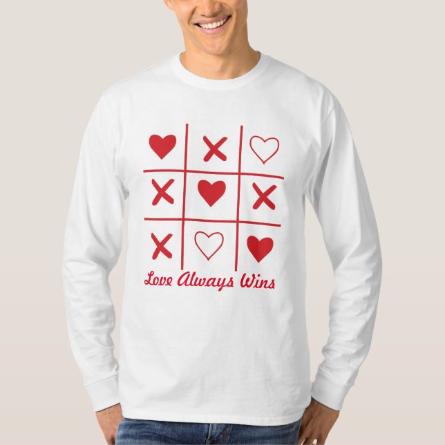 Camiseta El amor siempre gana el día de San Valentín (Anverso)