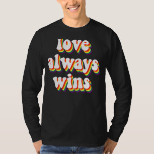 Camiseta El Amor Siempre Gana El Orgullo Lgbt Arcoiris Con