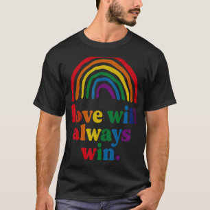 Camiseta El amor siempre ganará el orgullo Rainbow Kid Chil