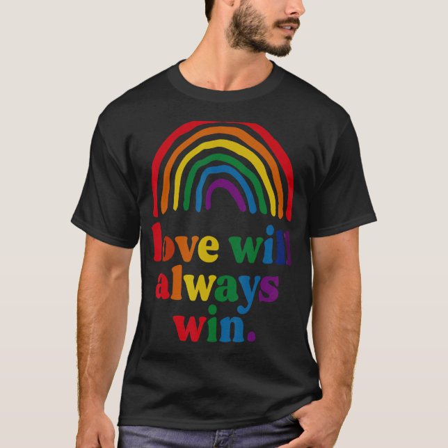 Camiseta El amor siempre ganará el orgullo Rainbow Kid Chil (Anverso)