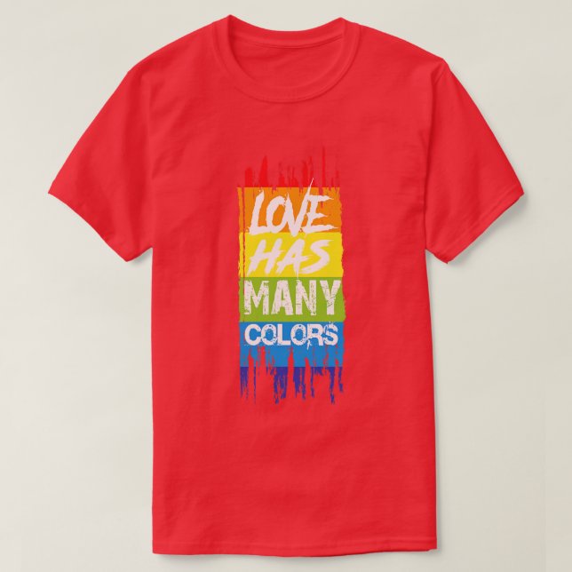 Camiseta El amor tiene muchos colores (Diseño del anverso)