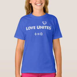 Camiseta El amor une cita positiva de la unidad