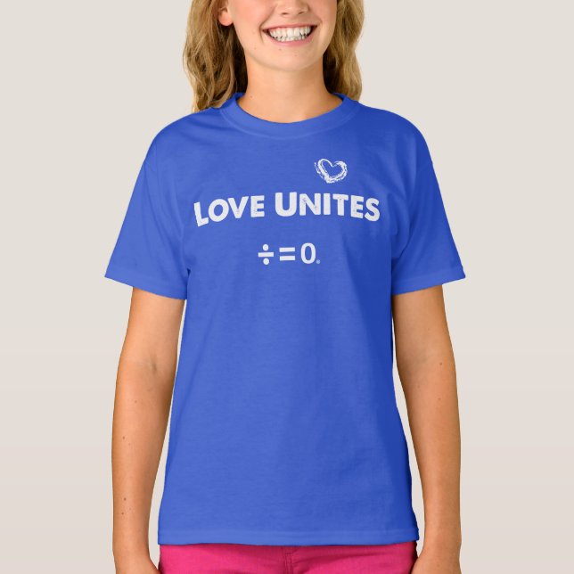 Camiseta El amor une cita positiva de la unidad (Anverso)