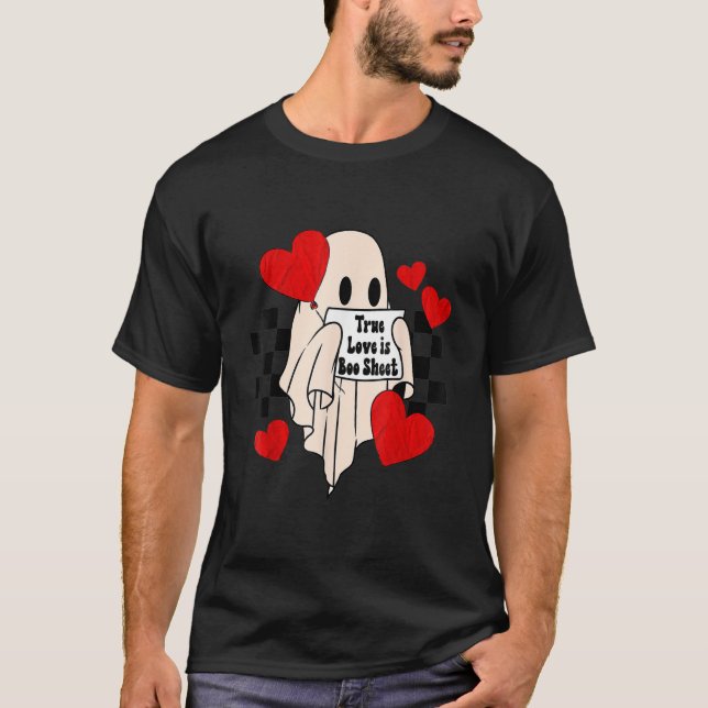 Camiseta El amor verdadero es el fantasma de la hoja de boo (Anverso)
