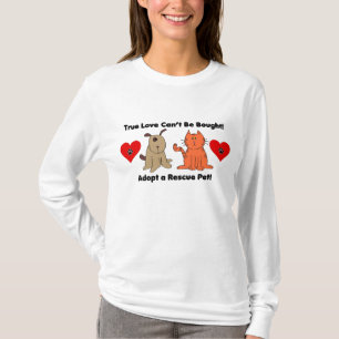 Camiseta El amor verdadero no puede ser comprado: Perro y