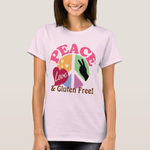 Camiseta El amor y el gluten de la paz liberan