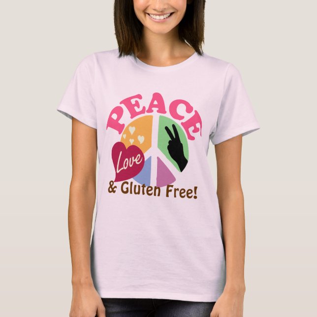 Camiseta El amor y el gluten de la paz liberan (Anverso)