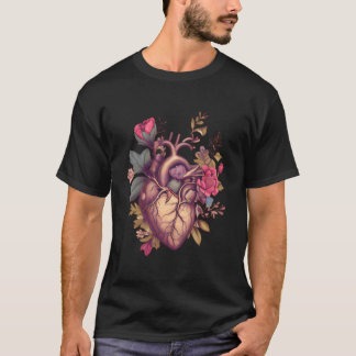 Camiseta Él Anatomía Con Flores