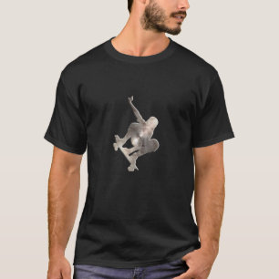 Camiseta El andar en monopatín; Negro fresco