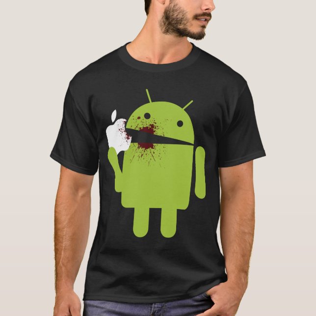 CAMISETA EL ANDROIDE COME EL MÓVIL DIVERTIDO SAMSUNG DEL (Anverso)