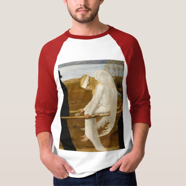 Camiseta El ángel herido, 1903, de Hugo Simberg (Anverso)