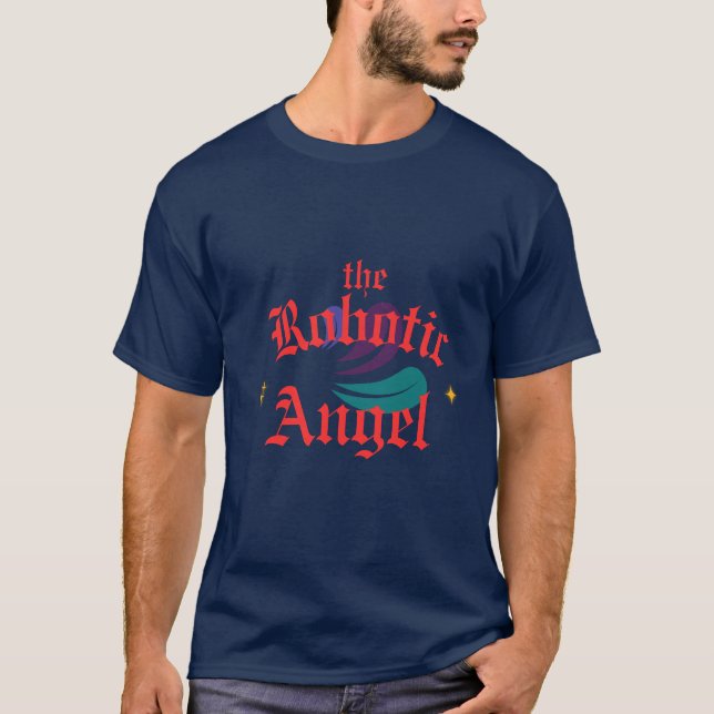 Camiseta "El Ángel Robótico - Diseño Gráfico Único De Camis (Anverso)
