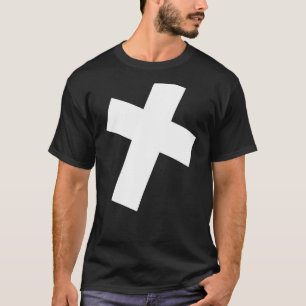 Camiseta El ángulo de la cruz, cruz inclinada audaz, perspe