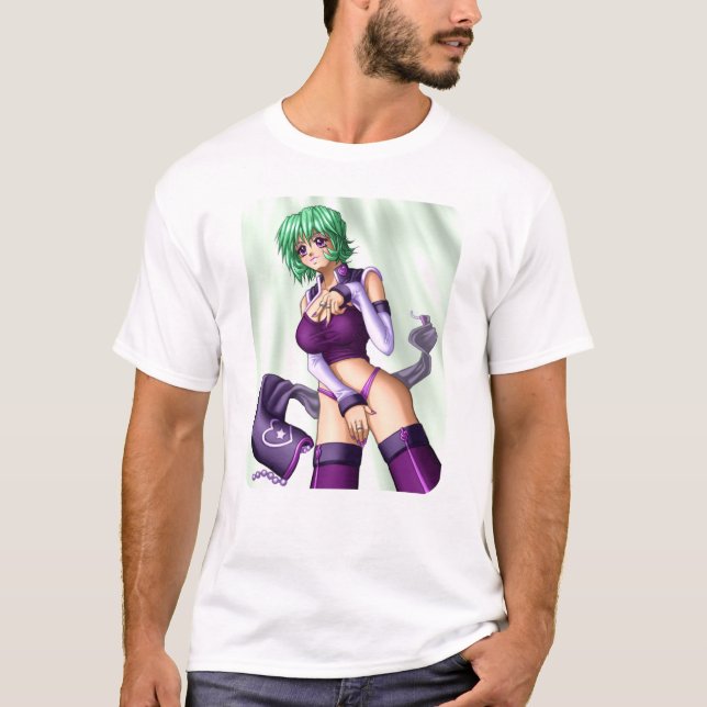 Camiseta El animado cubre para arriba al chica (Anverso)