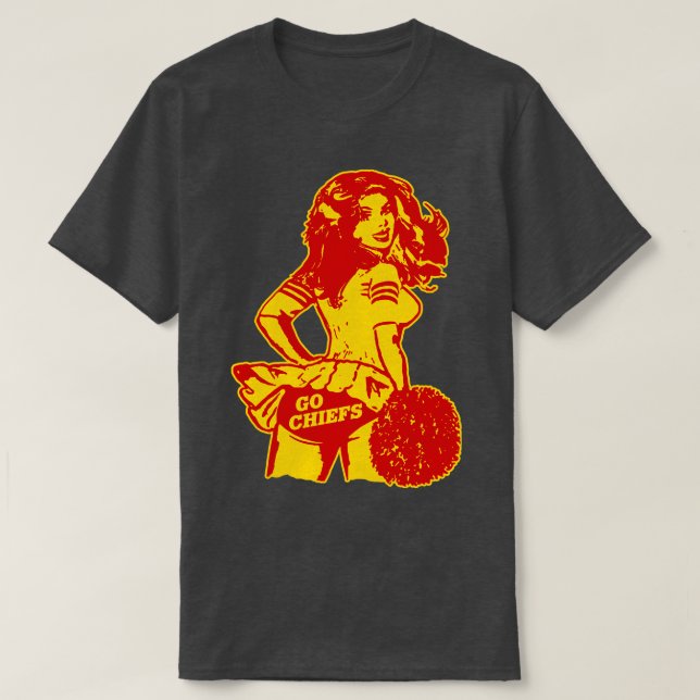 Camiseta El animador de la ciudad de Kansas Retro, el béisb (Diseño del anverso)