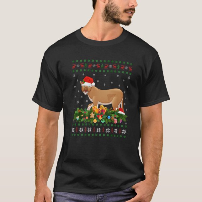 Camiseta El animal del león de la montaña de montaña de la  (Anverso)