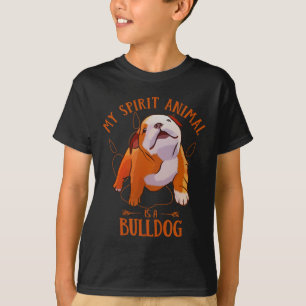 Camiseta El animal espiritual es un bulldog inglés divertid
