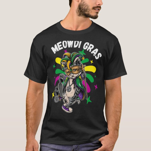 Camiseta El animal gato cuece el bufón del carnaval de Mard (Anverso)