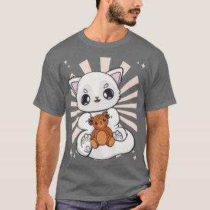 Camiseta El Anime Artic Fox Juega Con Teddy Bear Premiu