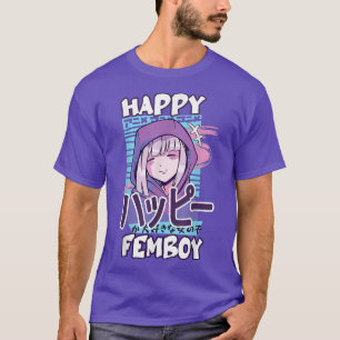 Camiseta El anime lindo feliz fiesta con la diversión japon