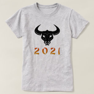 Camiseta El año chino de la silueta del Ox 2021