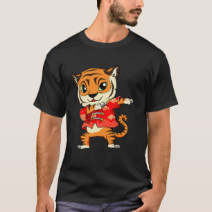 Camiseta El Año Dabbing Del Tigre Feliz Año Nuevo Chino 2