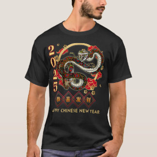 Camiseta El Año De La Serpiente 2025 Vintage Chino Art Wome