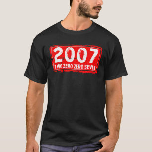 Camiseta El Año De Nacimiento De Hombres Y Mujeres 2007, In
