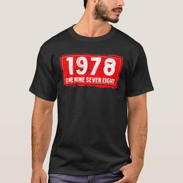 Camiseta El Año De Nacimiento De Hombres Y Mujeres En 1978, (Anverso)