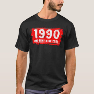 Camiseta El Año De Nacimiento De Hombres Y Mujeres En 1990,