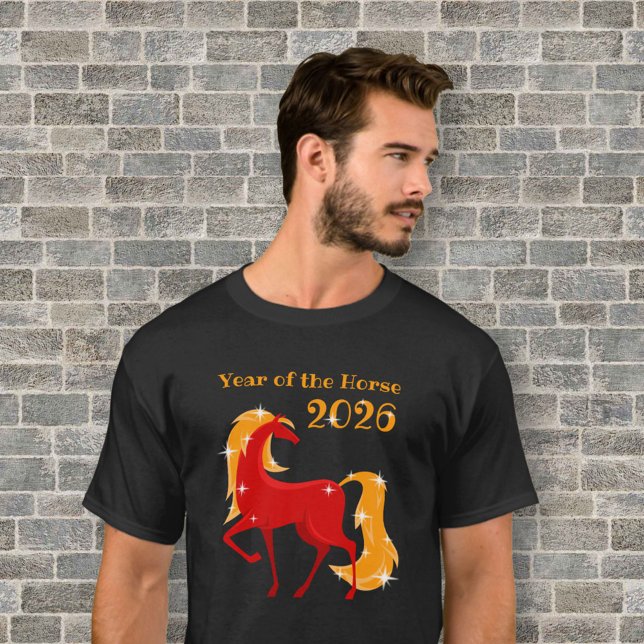 Camiseta El año del caballo de bomberos 2026, de los hombre (Subido por el creador)