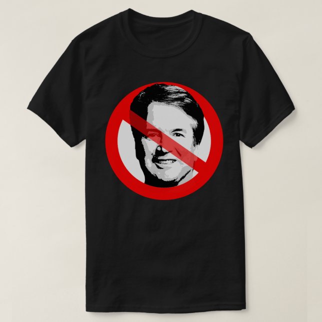 Camiseta El anti-justicia Brett Kavanaugh cruza la cara (Diseño del anverso)