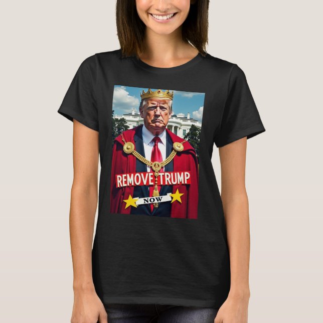 Camiseta El anti Trump político no es un rey (Anverso)