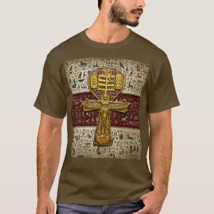Camiseta El antiguo egipcio Ebros Crux Ansata con alas abie
