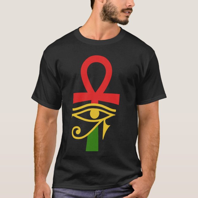 Camiseta El Antiguo Egipto Ojo Ankh De Horus Kemetic (Anverso)