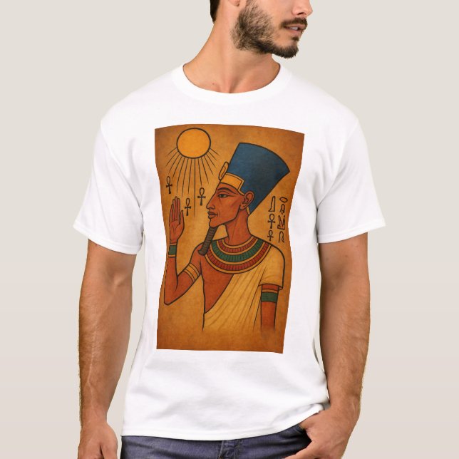 Camiseta El antiguo faraón egipcio Akhenaten el arte de ado (Anverso)